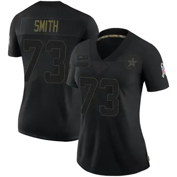 Women's Nike Dallas Cowboys Tyler Smith Black 2020 Salute To Service Jersey - Limited