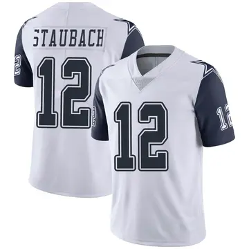 لباس Men's Dallas Cowboys #12 Roger Staubach Nike White Color Rush 2015 NFL Elite Jersey رسمات شجر